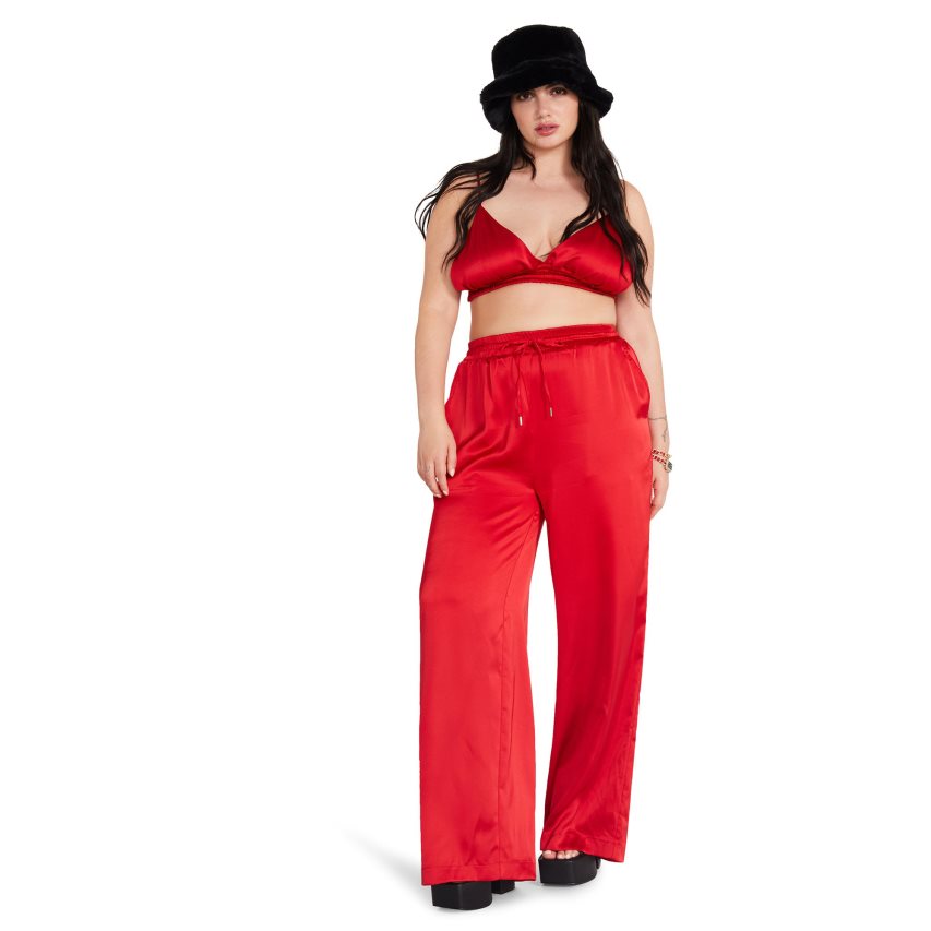 Red Steve Madden Dorian Women\'s Pants | PH 5389QPN